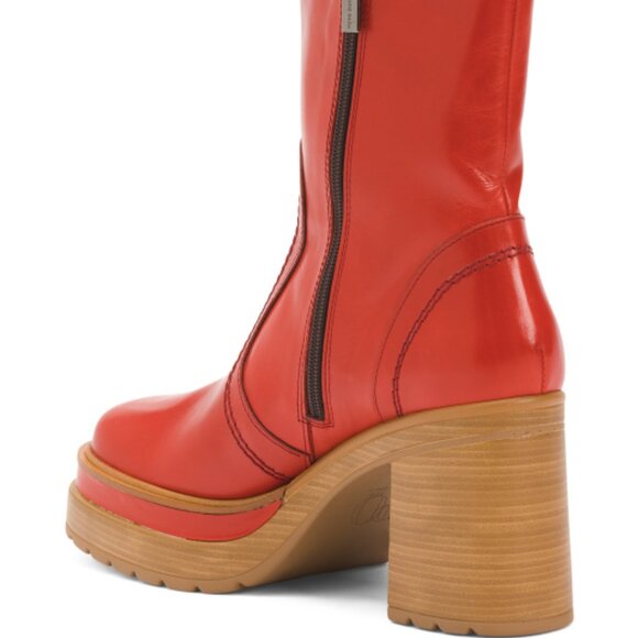 NEW PONS QUINTANA Made In Spain Leather Ofelia Platform Heeled Booties 1568MN - Picture 2 of 7